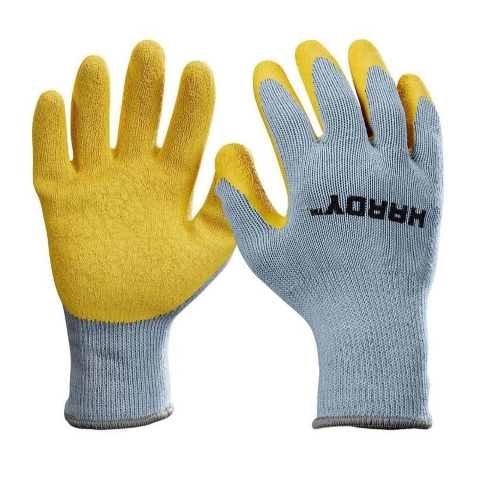 Hardy Latex‎ Work Gloves XL Superior Grip Cut Resistance Garden Coated New NWT